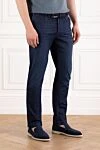 Jacob Cohen Blue Men's Distressed Cotton Jeans With Drawstring - brand logo. . 98% cotton, 2% elastane. button, zipper, drawstring. two side pockets, two back pockets. Country of manufacture: Italy. Care: specialized cleaning - photo 3