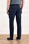 Blue Men's Distressed Cotton Jeans With Drawstring Jacob Cohen - brand logo. . 98% cotton, 2% elastane. button, zipper, drawstring. two side pockets, two back pockets. Country of manufacture: Italy. Care: specialized cleaning - photo 4