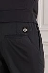 Jacob Cohen Relaxed black cotton drawstring trousers - Decoration: brand logo. 97% cotton, 3% elastane. zipper, drawstring. two side pockets, two back pockets. Country of manufacture: Italy. Care: specialized cleaning - photo 5