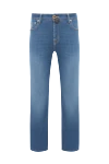 Jacob Cohen Men's Blue Wash Five Pocket Jeans - brand logo. . 82% cotton, 11% lyocell, 7% elastane. button, zipper. five pockets. Country of manufacture: Italy. Care: specialized cleaning - photo 1