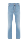 Jacob Cohen Blue distressed cotton blend five pocket jeans - brand logo. . 90% cotton, 8% polyester, 2% elastane. button, zipper. five pockets. Country of manufacture: Italy. Care: specialized cleaning - photo 1