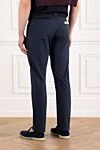 Men's Blue Stretch Cotton Chinos with Drawstring Jacob Cohen - brand logo. 97% cotton 3% elastane. button, zipper. Pockets, two side pockets, two back pockets, coin pocket. Country of manufacture: Italy. Care: specialized cleaning - photo 4