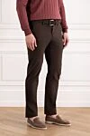 Jacob Cohen Men's Brown Stretch Cotton Chinos - brand logo. 97% cotton 3% elastane. button, zipper. Pockets, two side pockets, two back pockets. Country of manufacture: Italy. Care: specialized cleaning - photo 3