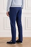 Blue stretch cotton chinos for men Jacob Cohen - brand logo. 97% cotton 3% elastane. button, zipper. Pockets, two side pockets, two back pockets. Country of manufacture: Italy. Care: specialized cleaning - photo 4