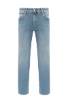 Jacob Cohen Blue men's cotton jeans with vintage effect - brand logo. . 99% cotton, 1% elastane. button, zipper. five pockets. Country of manufacture: Italy. Care: specialized cleaning - photo 1