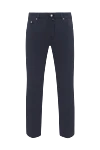 Jacob Cohen Dark blue men's tapered jeans - brand logo. . 67% cotton, 30% lyocell, 3% elastane. button, zipper. five pockets. Country of manufacture: Italy. Care: specialized cleaning - photo 1
