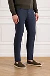 Jacob Cohen Dark blue men's tapered jeans - brand logo. . 67% cotton, 30% lyocell, 3% elastane. button, zipper. five pockets. Country of manufacture: Italy. Care: specialized cleaning - photo 3
