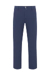 Jacob Cohen Men's blue stretch cotton lyocell trousers - brand logo. 55% cotton, 42% lyocell, 3% elastane. button, zipper. Pockets, two side pockets, two back pockets. Country of manufacture: Italy. Care: specialized cleaning - photo 1