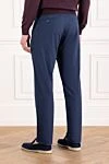Men's blue stretch cotton lyocell trousers Jacob Cohen - brand logo. 55% cotton, 42% lyocell, 3% elastane. button, zipper. Pockets, two side pockets, two back pockets. Country of manufacture: Italy. Care: specialized cleaning - photo 4