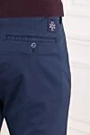 Jacob Cohen Men's blue stretch cotton lyocell trousers - brand logo. 55% cotton, 42% lyocell, 3% elastane. button, zipper. Pockets, two side pockets, two back pockets. Country of manufacture: Italy. Care: specialized cleaning - photo 5
