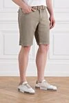 Jacob Cohen Men's denim shorts made of beige cotton - 100% cotton. button, zipper. five pockets. Country of manufacture: Italy. Care: specialized cleaning - photo 3
