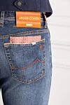 Jacob Cohen Men's distressed blue tapered jeans made of elastic cotton - brand logo. . 92% cotton, 8% elastane. button, zipper. five pockets. Country of manufacture: Italy. Care: specialized cleaning - photo 5