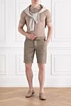 Classic cut Bermuda shorts with striped effect Jacob Cohen - striped effect. 69% cotton, 32% linen, 9% elastane. zipper, button. five pockets. Country of manufacture: Italy. Care: specialized cleaning - photo 2