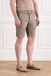 Jacob Cohen Classic cut Bermuda shorts with striped effect - striped effect. 69% cotton, 32% linen, 9% elastane. zipper, button. five pockets. Country of manufacture: Italy. Care: specialized cleaning - photo 3