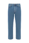 Jacob Cohen Men's Blue Textured Straight Fit Cotton Jeans - brand logo. . 100% cotton. Fastener: button, zipper. five pockets. Country of manufacture: Italy. Care: specialized cleaning - photo 1