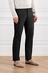 Jacob Cohen Black stretch cotton chinos for men - brand logo. 97% cotton 3% elastane. button, zipper. Pockets, two side pockets, two back pockets. Country of manufacture: Italy. Care: specialized cleaning - photo 3