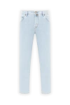 Jacob Cohen Men's jeans light blue cotton tapered - brand logo. . 99% cotton, 1% elastane. button, zipper. five pockets. Country of manufacture: Italy. Care: specialized cleaning - photo 1