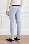 Men's jeans light blue cotton tapered Jacob Cohen - brand logo. . 99% cotton, 1% elastane. button, zipper. five pockets. Country of manufacture: Italy. Care: specialized cleaning - photo 4