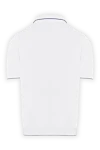 White cotton polo with black zip trim Svevo - black edging. 100% cotton. Fastener: zipper. Country of manufacture: Italy. Care: specialized cleaning - photo 6