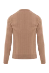 Knitted jumper with vertical stripes and voluminous texture Corneliani - 100% wool. Color: beige. Country of manufacture: Italy. Care: specialized cleaning - photo 6