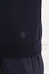 Corneliani Класичний джемпер прямого крою із вовни синього кольору. - 100% шерсть. Колір: синій. Країна виробник: Італія. Догляд: спеціалізоване чищення - фото 5