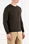 Corneliani Коричневый мужской джемпер из шерсти гладкий с круглым вырезом - 100% шерсть. Страна производитель: Италия. Уход: специализированная чистка - фото 3