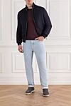 Burgundy wool jumper with textured knit Corneliani - 100% wool. Color: burgundy. Country of manufacture: Italy. Care: specialized cleaning - photo 2