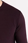 Corneliani Фактурный джемпер в винном оттенке из мягкого трикотажа - 100% шерсть. Цвет: бордовый. Страна производитель: Италия. Уход: специализированная чистка - фото 5