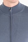 Corneliani Шерстяной голубой кардиган на молнии мужской - 100% шерсть. молния. Страна производитель: Италия. Уход: специализированная чистка - фото 5