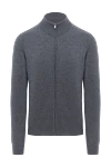 Corneliani Шерстяной серый кардиган на молнии мужской - 90% шерсть, 10% кашемир. молния. Страна производитель: Италия. Уход: специализированная чистка - фото 1