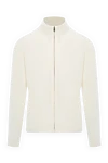 Corneliani Кардиган молочного оттенка на молнии из тонкой шерсти с воротником-стойкой - 100% шерсть. молния. Страна производитель: Италия. Уход: специализированная чистка - фото 1