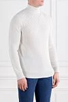 Corneliani White wool golf for men - 100% wool. Country of manufacture: Italy. Care: specialized cleaning - photo 3