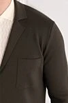 Corneliani Піджак чоловічий коричневий трикотажний з накладними кишенями - 100% шерсть . гудзик. дві бічні кишені, дві нагрудні накладні кишені. Країна виробник: Італія. Догляд: спеціалізоване чищення - фото 5