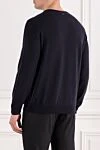 Men's Navy Blue Wool Cashmere Crew Neck Jumper Corneliani - 90% wool, 10% cashmere. Country of manufacture: Italy. Care: specialized cleaning - photo 4