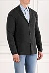 Corneliani Трикотажный шерстяной пиджак с накладными карманами серого цвета - 100% шерсть. пуговицы. два боковых кармана. Страна производитель: Италия. Уход: специализированная чистка - фото 3