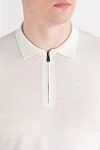 Corneliani Поло из шерсти с длинным рукавом белое на молнии - 100% шерсть. молния. Страна производитель: Италия. Уход: специализированная чистка - фото 5