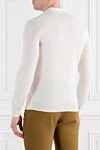Long sleeve polo shirt with buttons in ultra-fine wool in white Corneliani - 100% wool. buttons. Country of manufacture: Italy. Care: specialized cleaning - photo 4