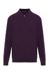 Corneliani Тонкое вязаное поло из шерсти с замком и длинным рукавом - 100% шерсть. молния. Страна производитель: Италия. Уход: специализированная чистка - фото 1