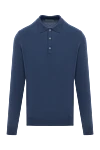 Corneliani Лаконичное синее поло из мягкой шерсти с длинными рукавами - 100% шерсть. пуговицы. Страна производитель: Италия. Уход: специализированная чистка - фото 1