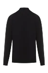 Чёрное поло с длинным рукавом из шерстяного трикотажа Corneliani - 100% шерсть. пуговицы. Страна производитель: Италия. Уход: специализированная чистка - фото 6