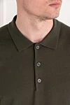 Corneliani Зелене вовняне поло з довгим рукавом на гудзиках - 100% шерсть. гудзики. Країна виробник: Італія. Догляд: спеціалізоване чищення - фото 3