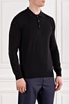 Corneliani Black wool long sleeve button down polo shirt - 100% wool. buttons. Country of manufacture: Italy. Care: specialized cleaning - photo 3