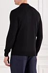 Black wool long sleeve button down polo shirt Corneliani - 100% wool. buttons. Country of manufacture: Italy. Care: specialized cleaning - photo 4