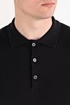 Corneliani Black wool long sleeve button down polo shirt - 100% wool. buttons. Country of manufacture: Italy. Care: specialized cleaning - photo 5