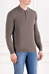 Corneliani Коричневое шерстяное поло с длинным рукавом на пуговицах - 100% шерсть. пуговицы. Страна производитель: Италия. Уход: специализированная чистка - фото 3