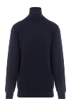 Corneliani Wool golf with textured pattern blue - textured pattern. 100% wool. Color: blue. Country of manufacture: Italy. Care: specialized cleaning - photo 1