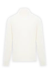 Corneliani Трикотажный джемпер белый с воротником-стойкой из тонкой шерсти - логотип бренда. 100% шерсть. Цвет: белый. Страна производитель: Италия. Уход: специализированная чистка - фото 1