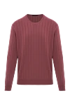 Corneliani Джемпер из хлопка в рельефный рубчик бордовый - рельефный рубчик. 100% хлопок. Цвет: бордовый. Страна производитель: Италия. Уход: специализированная чистка - фото 1