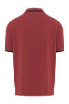 Men's Polo Shirt Burgundy with Contrast Placket Corneliani - 55% silk, 45% cotton. buttons. Country of manufacture: Italy. Care: specialized cleaning - photo 6