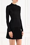 Saint Laurent Ребристый джемпер Cassandre женский из шелка черного цвета - рубчик. 100% шелк. Страна производитель: Франция. Уход: специализированная чистка - фото 3